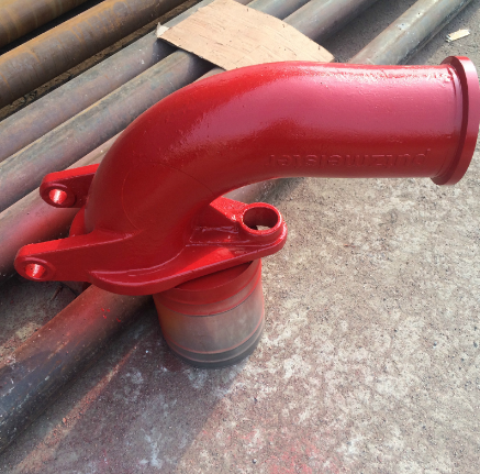 Concrete pump pipe shock absorption measures